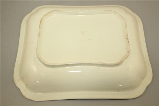 A Wedgwood creamware forty seven piece part dinner service, early 19th century, 39.5cm, some damage